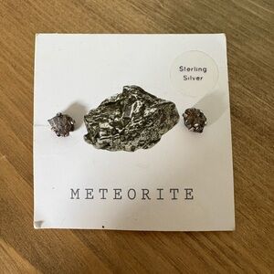 Meteorite Sterling Silver Earrings